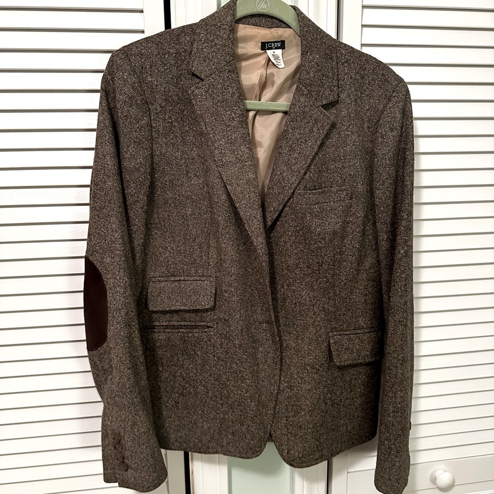 J Crew Brown Schoolboy Wool Blazer